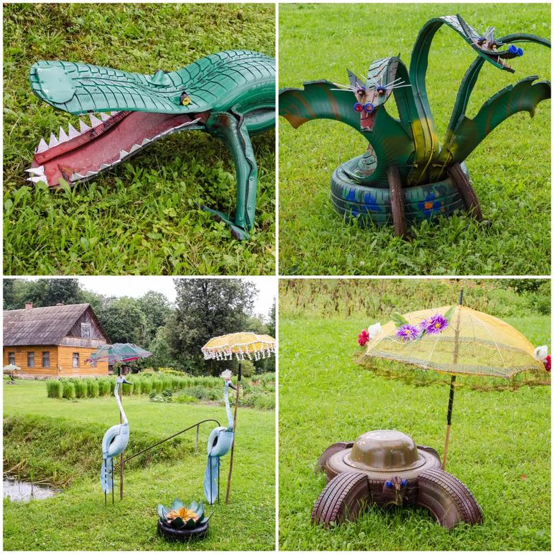 Recykling opon w ogrodzie